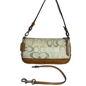 Coach Y2K OPTIC Green Signature Canvas Mini Bag + Free Coach Leather Extender